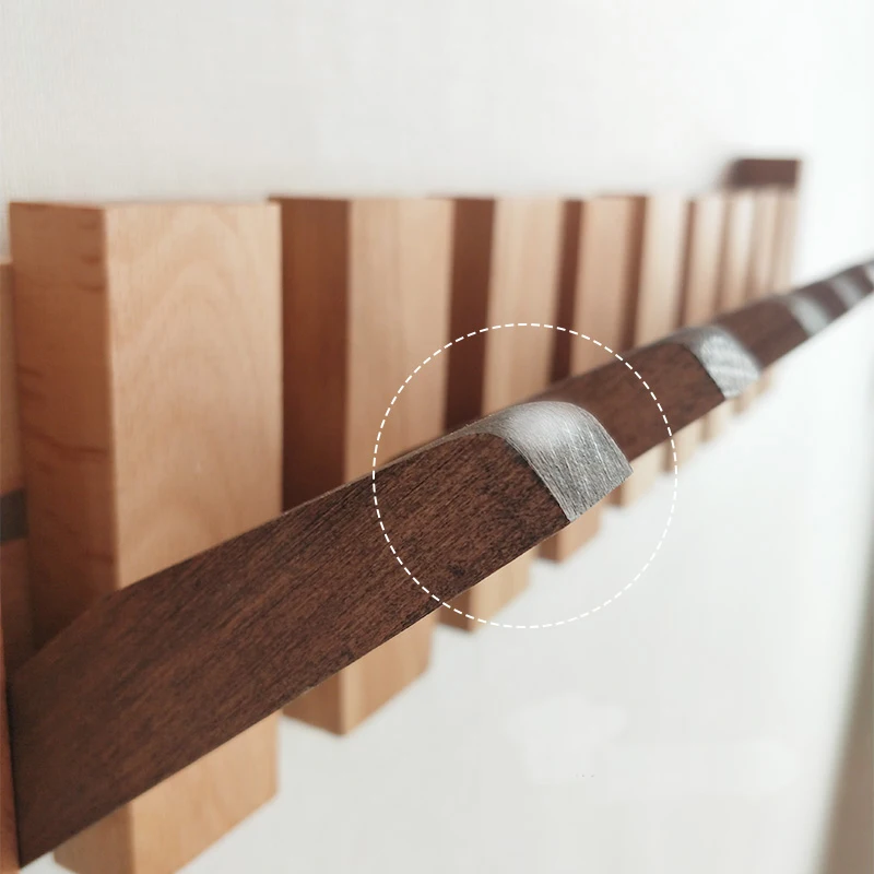 Wall-Mounted Coat Rack Beech and Walnut Hook Hidden Decoration Hook Hanger Foldable Bedroom Closets Wooden Wall Shelf Home Decor 2