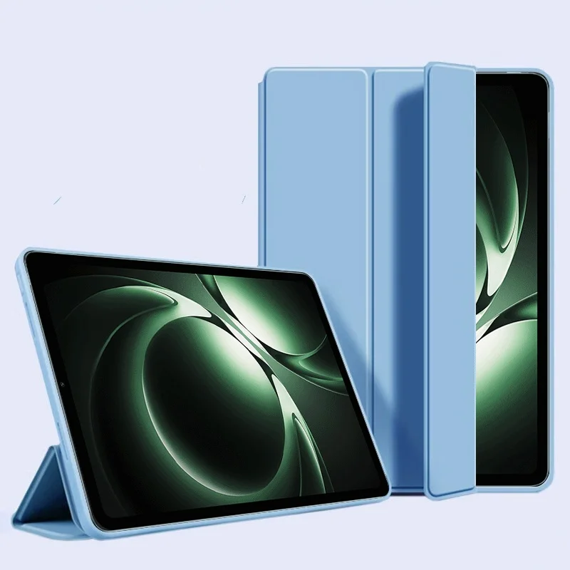 Tri-Folding PU Leather Soft Back Stand Tablet Case - 8.8 Inch Cover