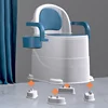 Removable Elderly Commode Chair, Anti-Odor Portable Toilet, Household Bedside Restroom,  Mobile Seat, Flexible Restroom Chair 6