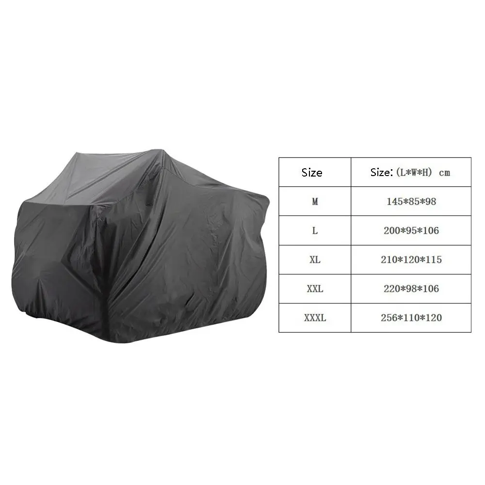 Heavy Duty ATV Cover Waterproof Windproof 4 Wheeler Quad Bike Storage Cover Black All Weather Protection Car Quad Covers