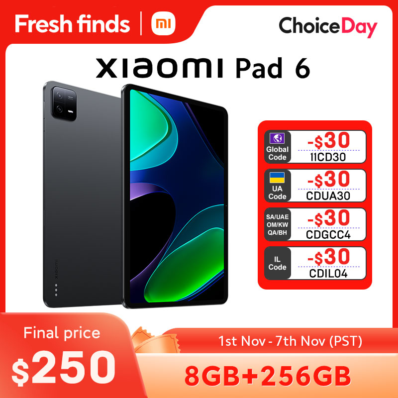 ãWorld PremiereãXiaomi Pad 6 Global Version 11-inch 144Hz WQHD+ 128GB/256GB Snapdragon 870 Tablet 8840 mAh 33W Charging