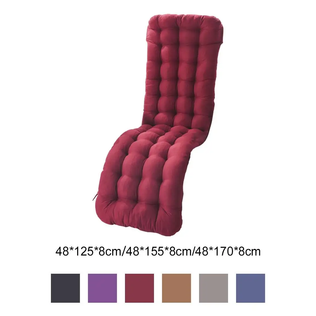 Polyester Recliner Cushion Thickened Mat Sunlounger Cushion Outdoor Indoor 3