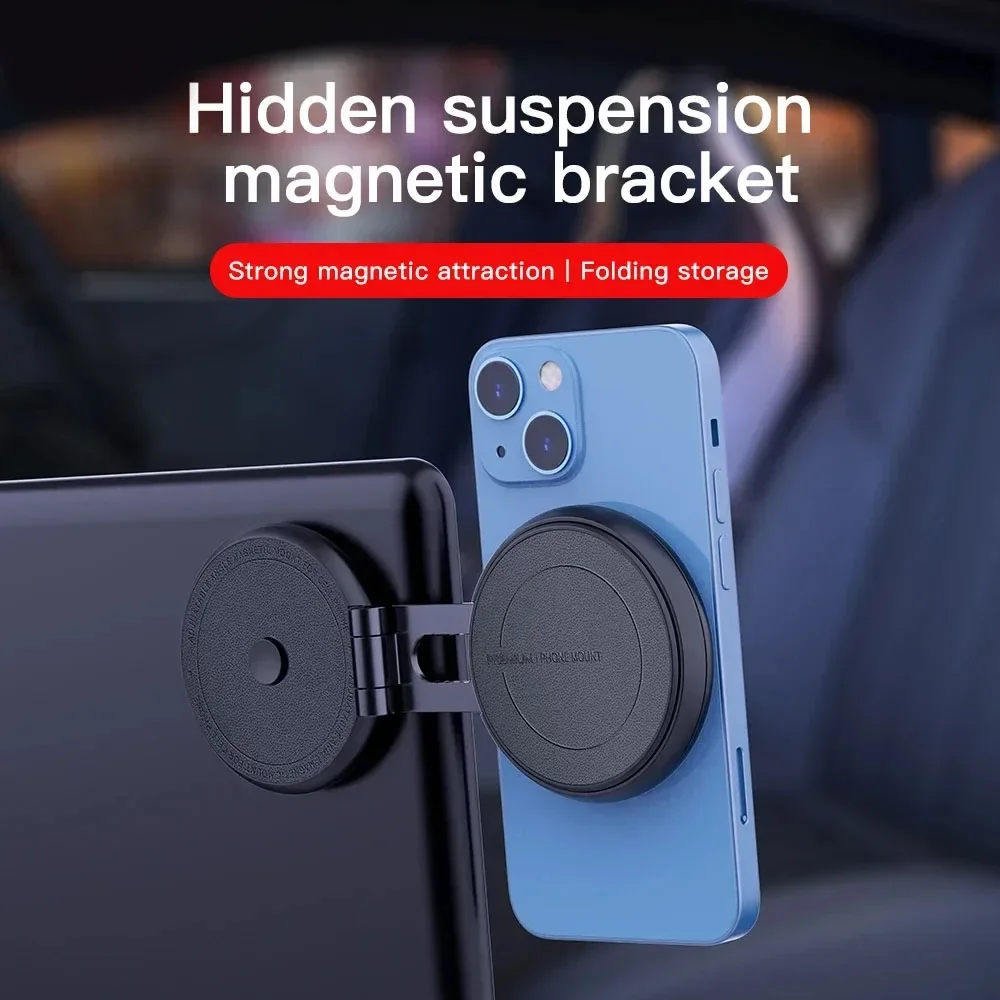 

Hidden Magnetic Car Phone Holder For Tesla Model Y 3 Wireless Charger 360 Rotation Car Mobile Phone Stand Support For iPhone