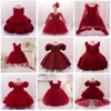 New Year Dress For Baby Kids Sequin Cake Mesh Dress Embroidered Dress Wedding Flower Girl Dress Party Gowns Halloween Clothes