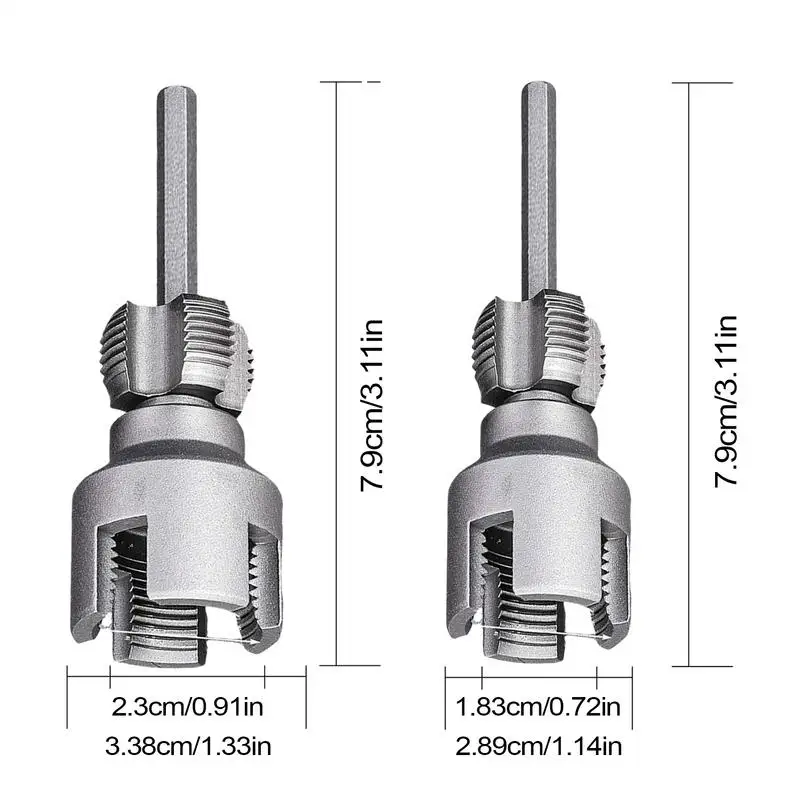 1/2 and 3/4 Points Pipe Thread Opener Hand Tools Wire Cutting Pipe Thread Tool Internal external Thread Drill Bit Work Tools