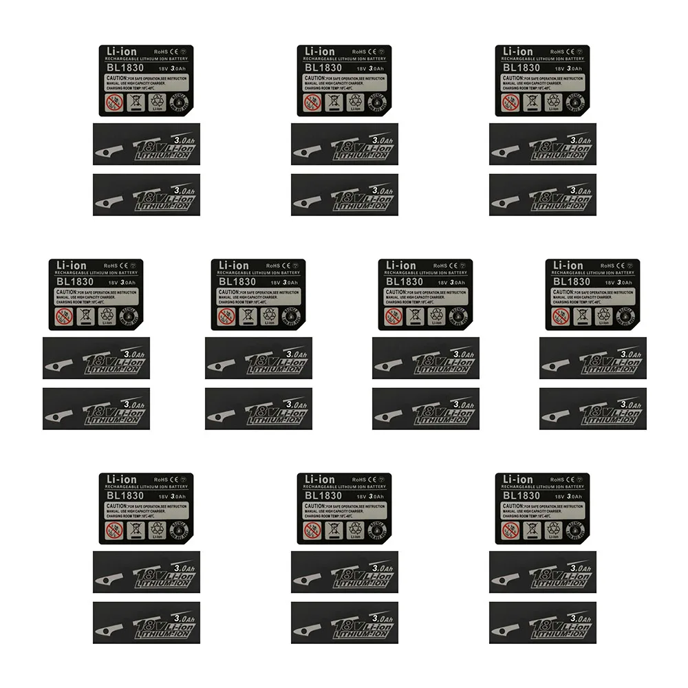 BL1830 라벨 리튬 이온 배터리, 18V 3.0Ah 4.0Ah 5.0Ah 6.0Ah 9Ah 스티커 태그 마키타 18V 배터리 ...