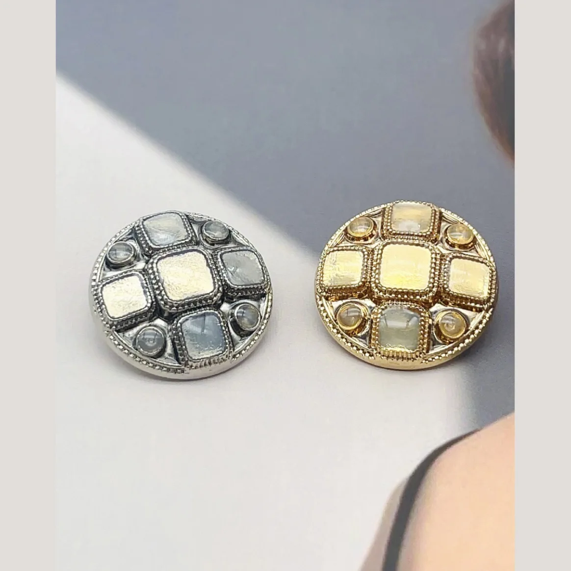 10PCS Of 18/23mm Transparent Dripping Metal Buttons Small Fragrant ...