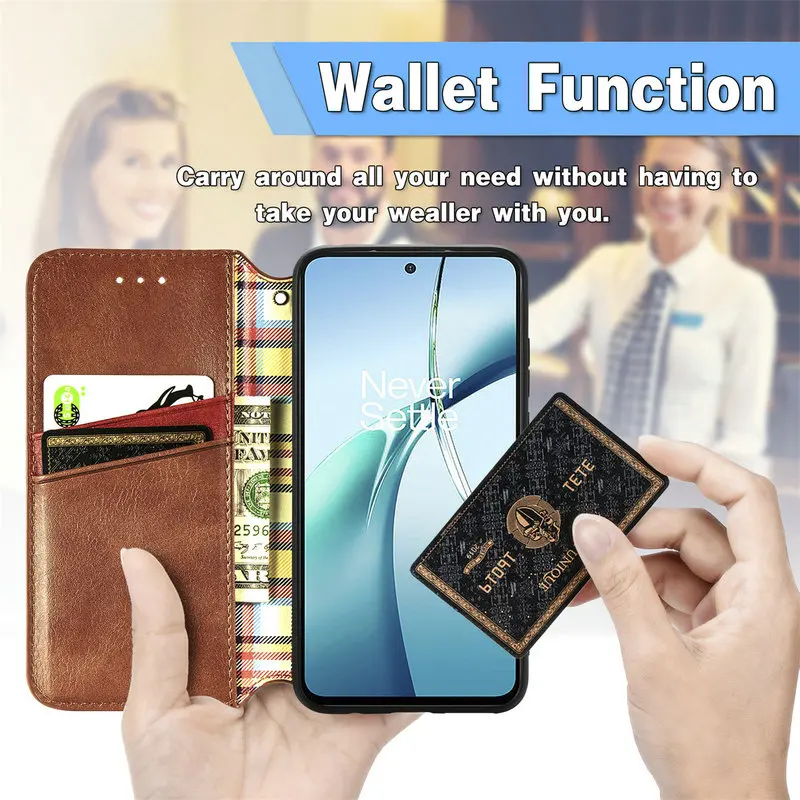 Magnetic Leather Card Wallet Flip Case