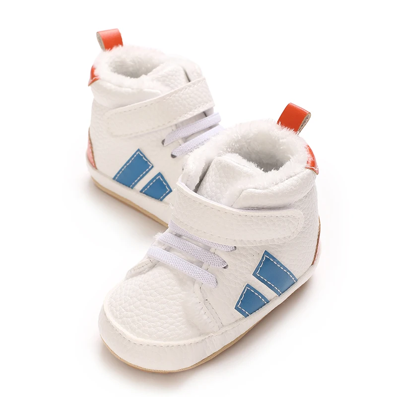 Modische Winter warme und rutschfeste Freizeitschuhe 0-18M Neugeborene High Top PU Sportschuhe für Säuglinge und kleine Kinder gehen – Detail 7