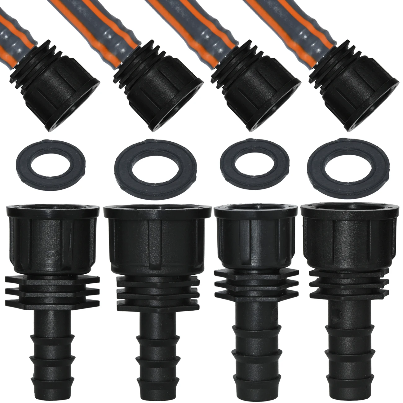 

KESLA 2PCS Garden 16mm&20mm PE Hose Barbed Connector to 1/2'' & 3/4''Female Threaded Adapter Pipe Fitting Micro Drip Irrigation