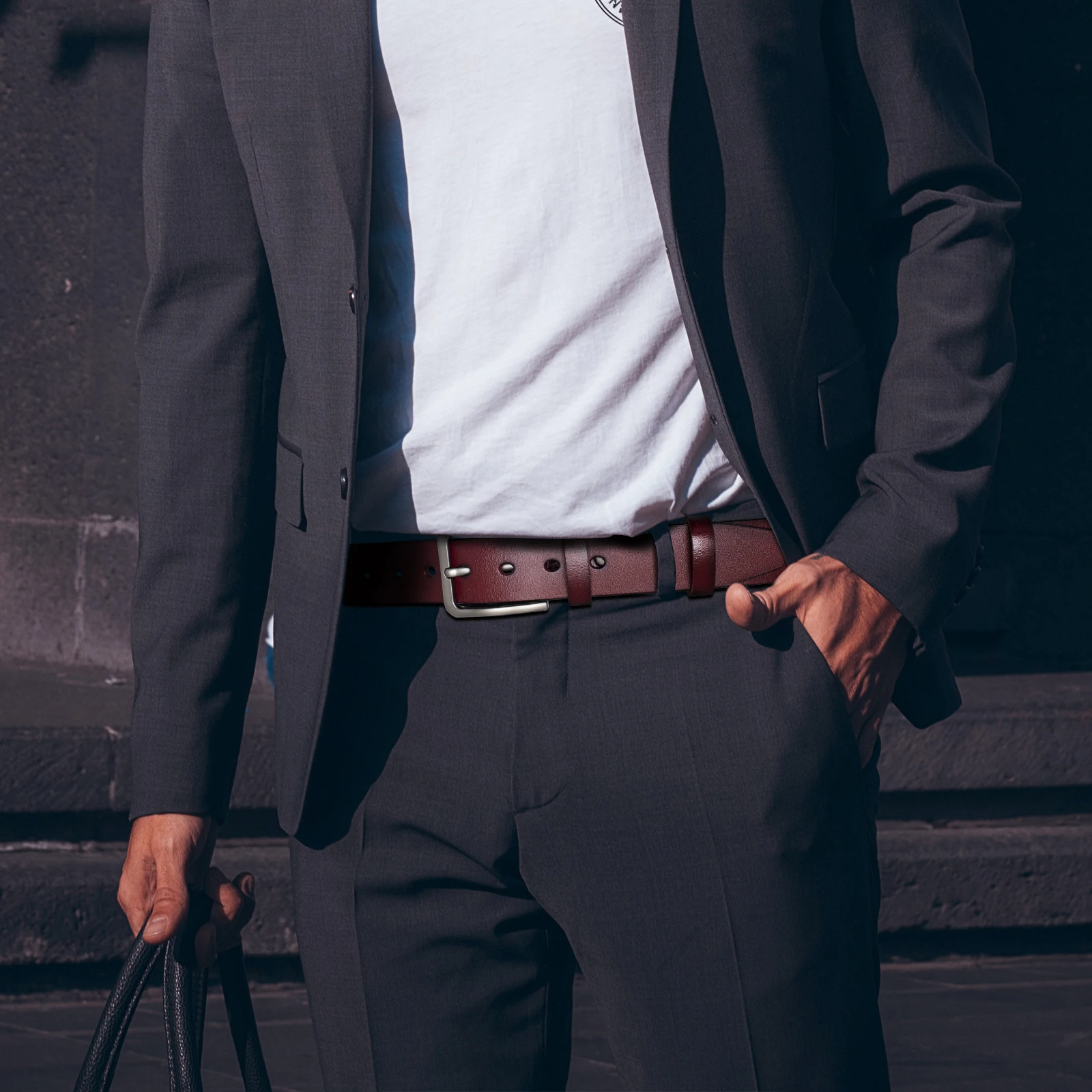 2025 Men Belts Pin Buckle Metal Automatic Buckle Belt Genuine Leather Male Belt Strap Male Black Coffee Brown WaistBelts for Men