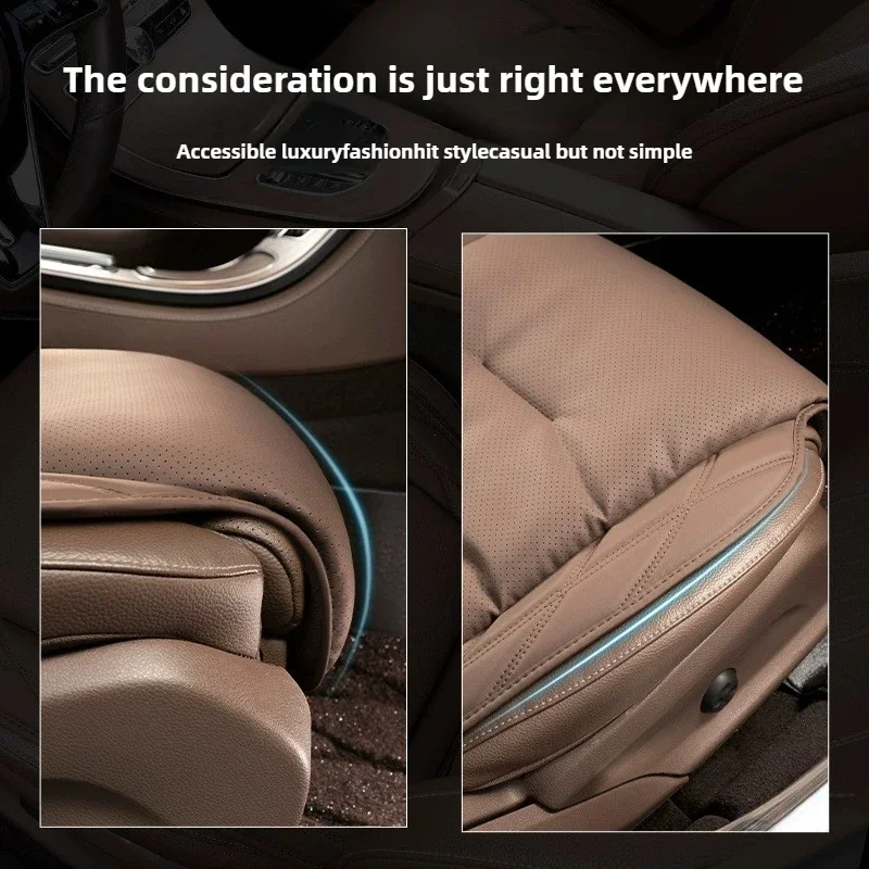Luxury Nappa Leather Breathable Car Seat Cushion