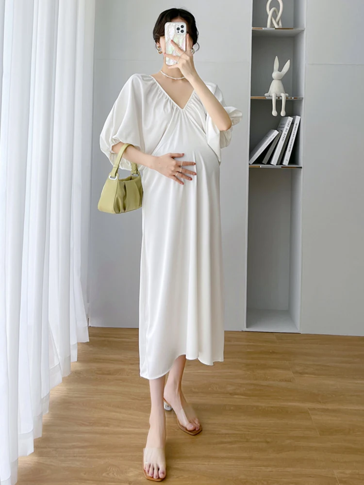 Mnyycxen Womens Maternity Sleeveless Dresses Pregnant Cute Print Funny Shirt Dress Mama Baby Shower Pregnancy Dress