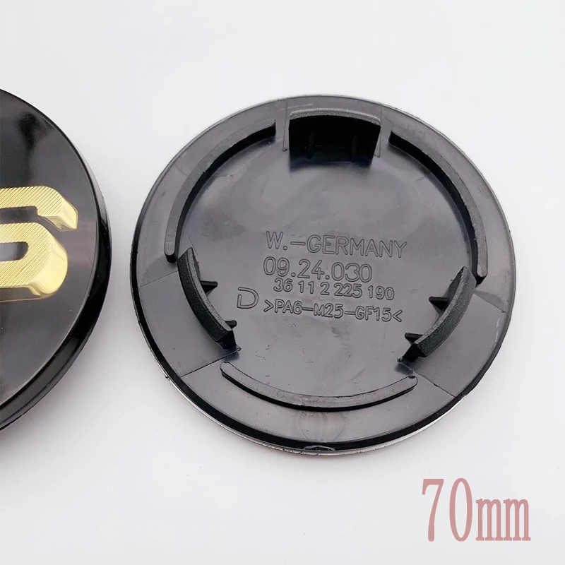 4 Pz/Set 70Mm Oro Nero Per Bbs Logo Badge Emblem Auto Styling Wheel Center Hup Cap Car Retrofit Accessori Auto Decorativi