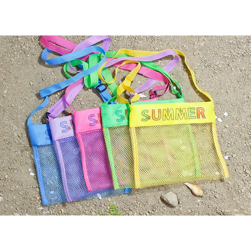 Outdoor Foldable Beach Mesh Bag Portable Children Sand Away Kids Beach Toys Clothes Sundries Storage Mesh Bags 6