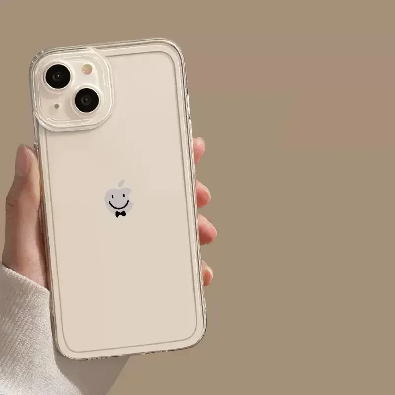 Charming Smiling Face Bow Couple Phone Cases - Paired Covers Shell s