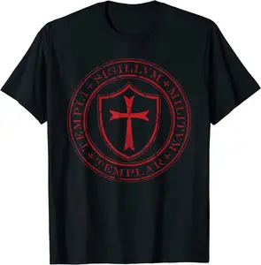 Knights Templar Cross, Seal of Soldiers Men T-Shirt Short Sleeve Casual Cotton O-Neck Summer TShirt