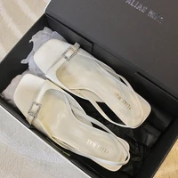 ALIAS MAE 2024 Summer New Silk Fine Heel with Diamond Buckle Women's Outdoor Street Photography Exquisite Versatile High Heels - Image 6