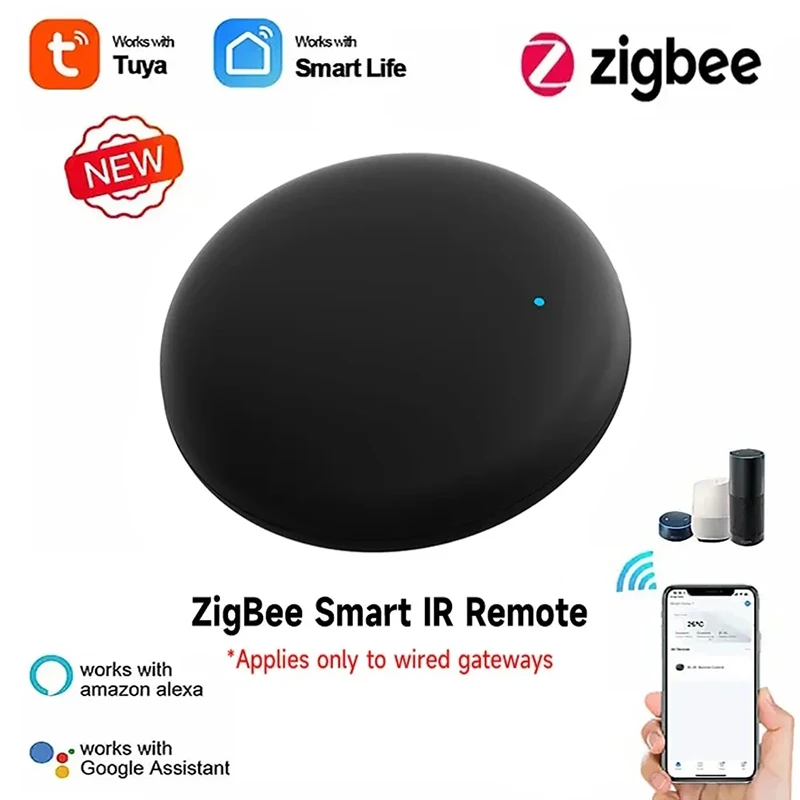 

ИК-пульт дистанционного управления Tuya Zigbee, универсальный инфракрасный контроллер для кондиционера, работает с Alexa Google Home