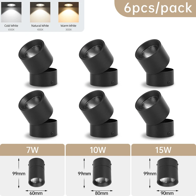 3-Color LED Foldable Downlight