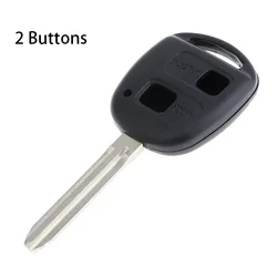 2 - Button Car Remote Key Shell with TOY43 Blade and Micro Switches (2 Plastic Button)