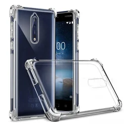 Shockproof TPU Smartphone Case Cover - Nokia C200 (Clear)