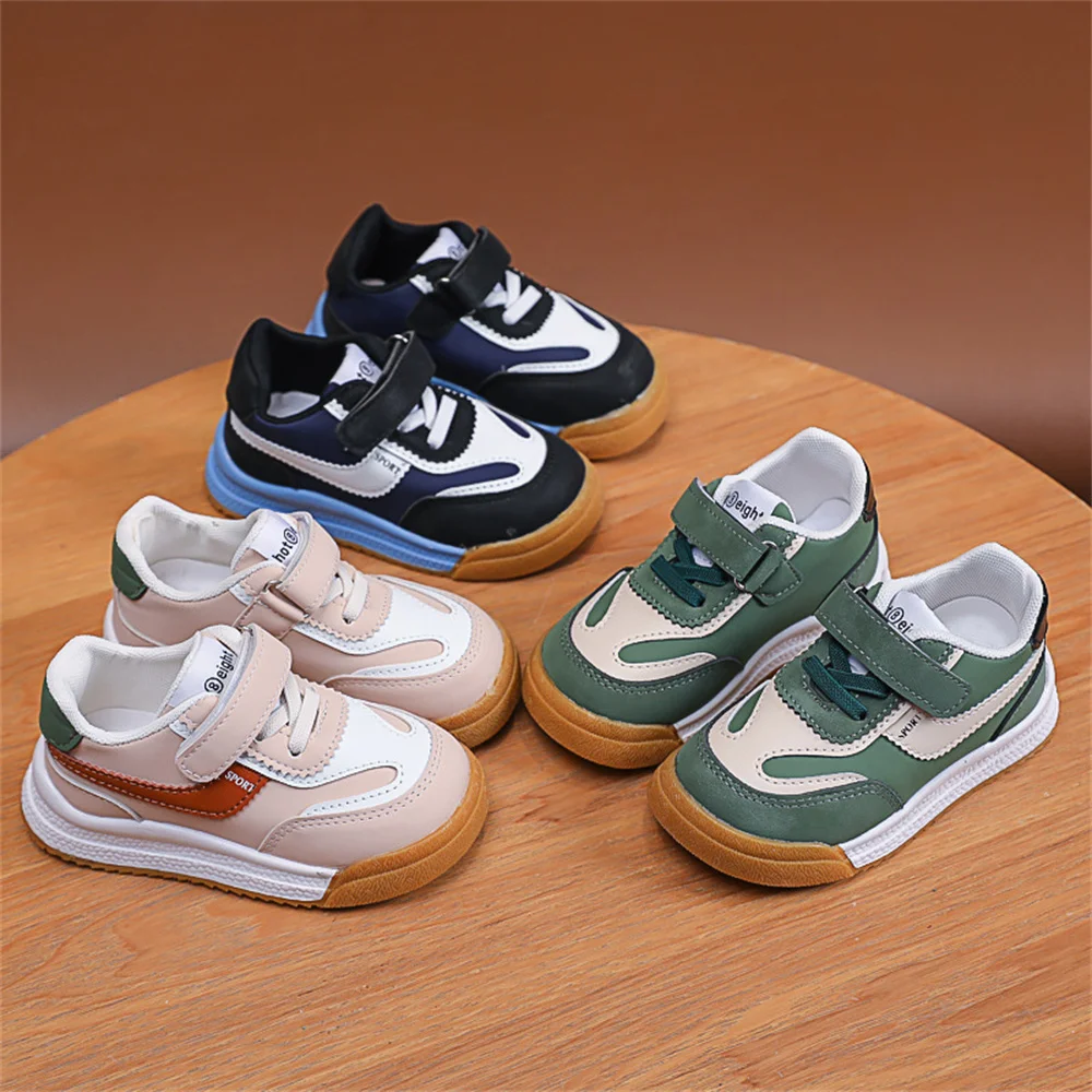 

Children's Cricket Shoes Student Campus Little White Footwear Boys Girls Leisure Sports Versatile Sneaker Spring Autumn 4-12Y