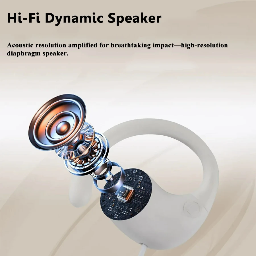 Wired Air Conduction Headphones 3.5mm Type-C Open Ear Gaming Headset Hifi  Lossless Music Earphones Ear Hook with HD Microphone