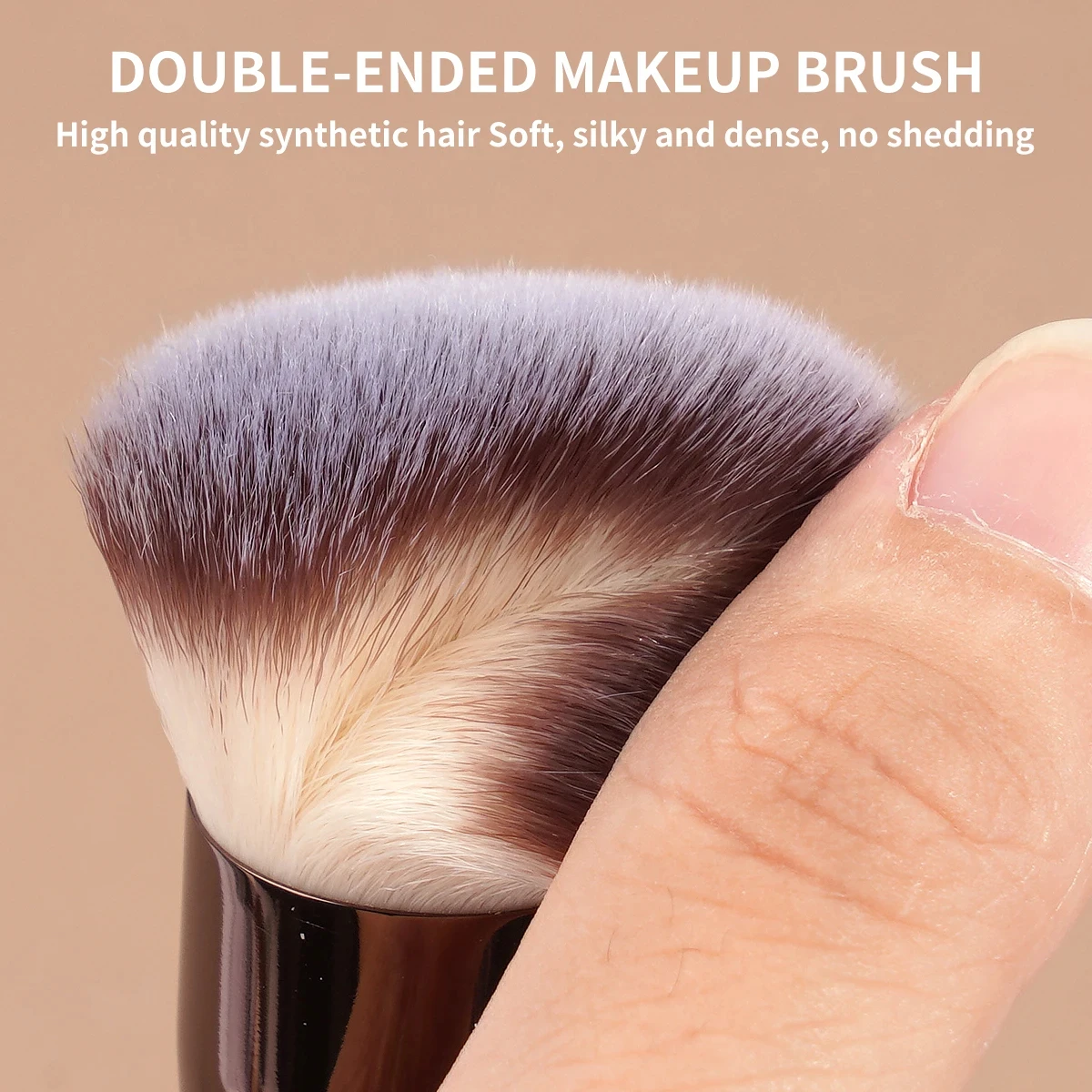 Doppelseitiger Make-up-pinsel Für Foundation Creme Und Puder_voghion.com