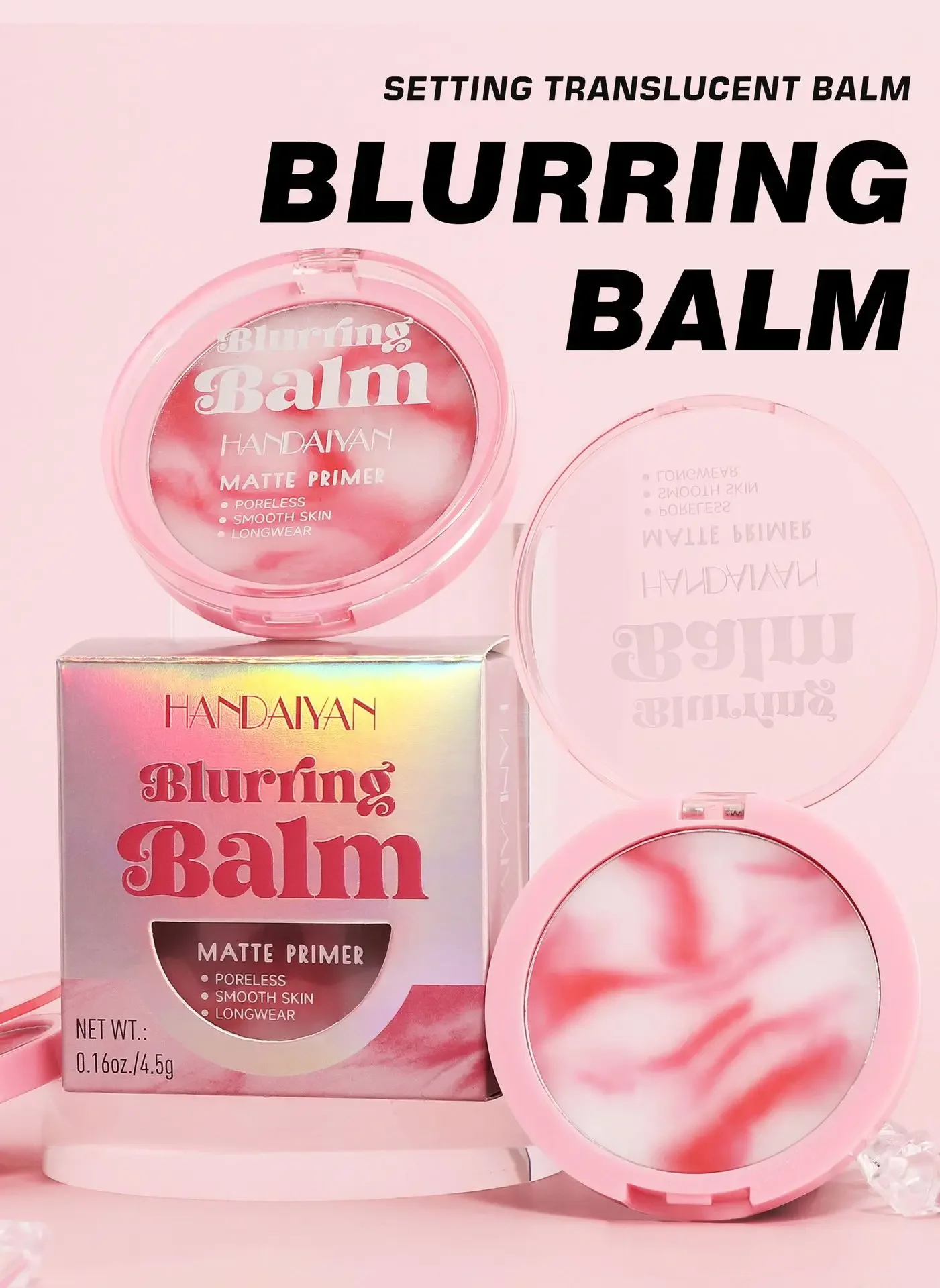 Description Picture 2 of itemPowder With Puff Natural Oil Control Face Loose Powder Matte Waterproof Lasting Brighten Facial Modification Cosmetics Makeup