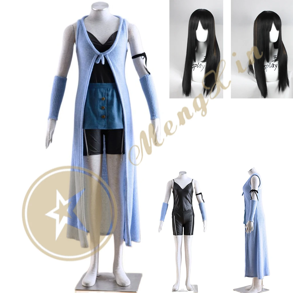 

Anime Final Fantasy Series Rinoa Heartilly Daily Dress Cosplay Costume Adult Anime Clothes Full Set Halloween Custom Made