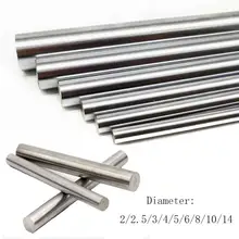  1/5pcs Diameter 2mm-14mm  304 Stainless Steel Rod Linear Shaft Round Rod Ground Rod 125/200/250/330/500mm Long 