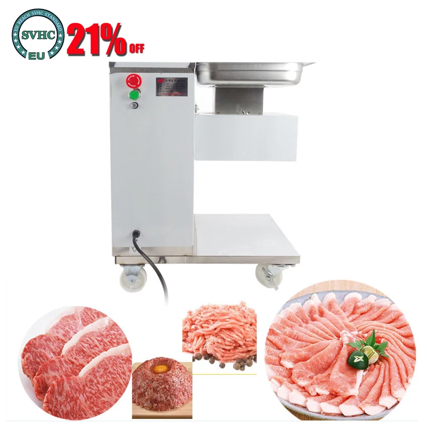 QE Meat Cutter With Pulley Meat Slicer Meat Cutting Machine Meat Slicer