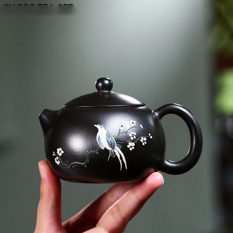 

210ml Boutique Yixing Purple Clay Teapot Master Handmade Xishi Beauty Kettle Chinese Zisha Filter Tea Infuser Tea Accessories