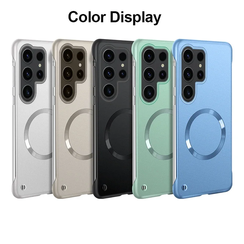 Sleek Metallic Paint Finish for Magnetic Smartphone Case - Borderless Cooling Design