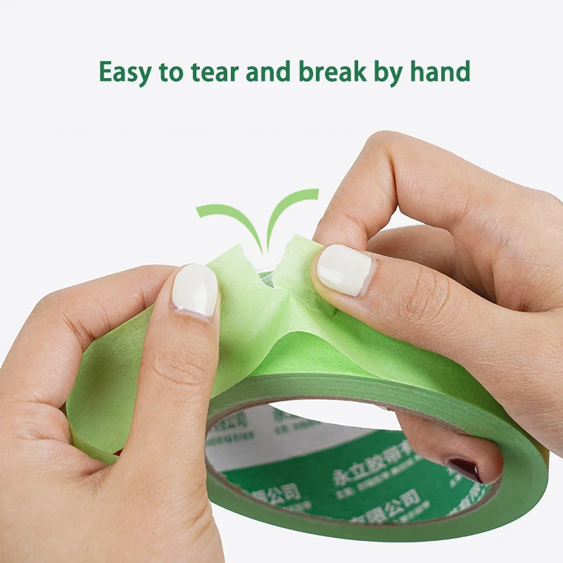 녹색 손으로 찢은 종이 테이프 및 종이 벽면 및 바닥 커버링 스프레이 페인팅 색상 분리 아트 DIY 페인팅 글쓰기 자동차 페인팅