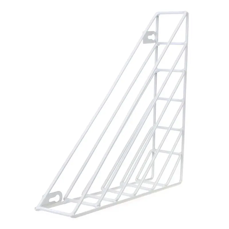 Nordic Geometric Iron Magazine Storage Rack Wall Basket Home Organizer Decor New D5QC