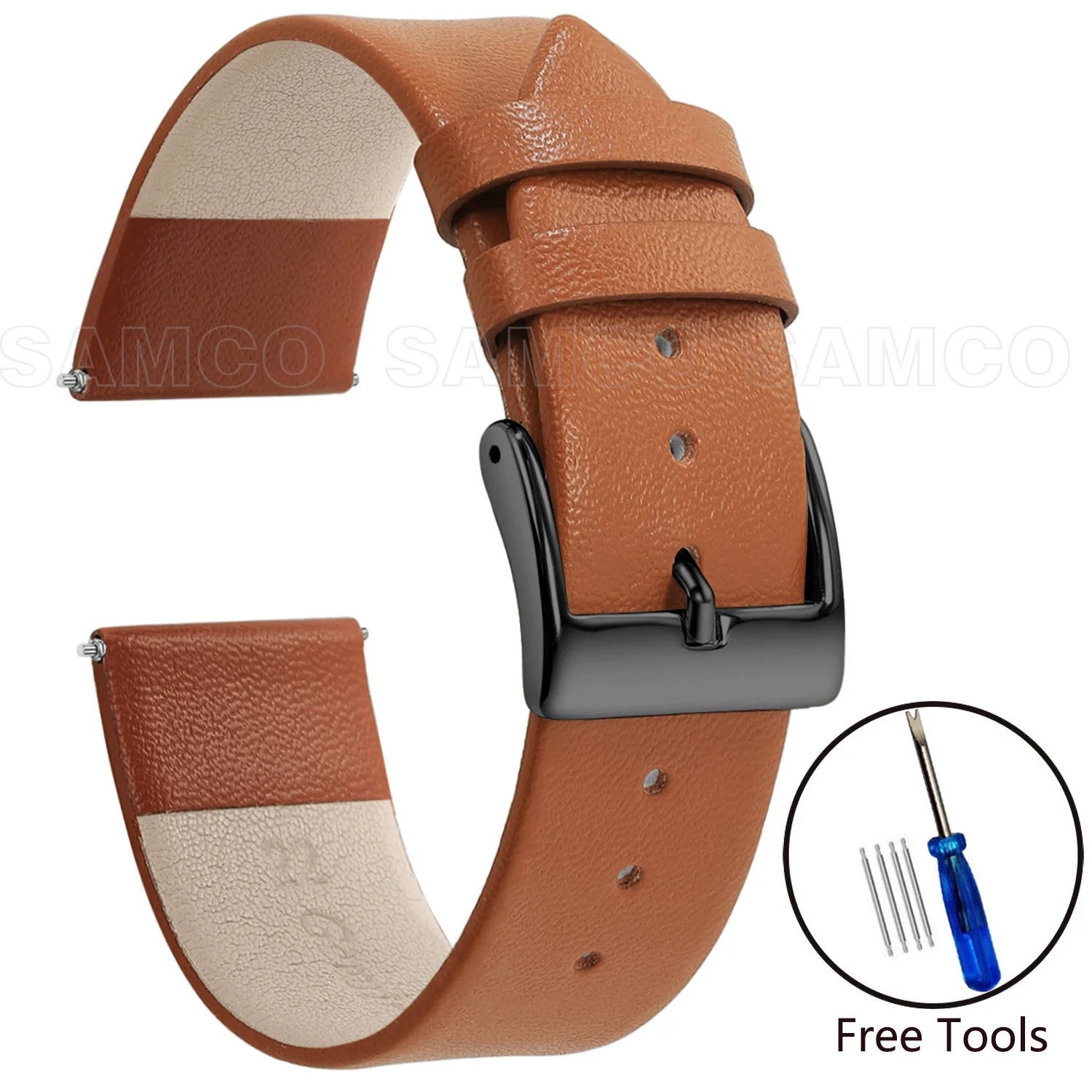 Elegant Minimalist Genuine Leather Watch Strap - Soft and Thin Wristband Bracelet Accessory