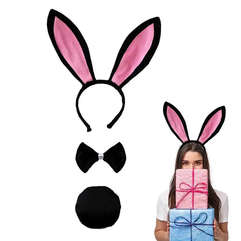 

Повязка на голову с ушками кролика, Плюшевые аксессуары для костюма, милые головные уборы для пасхи, аксессуары для косплея кролика