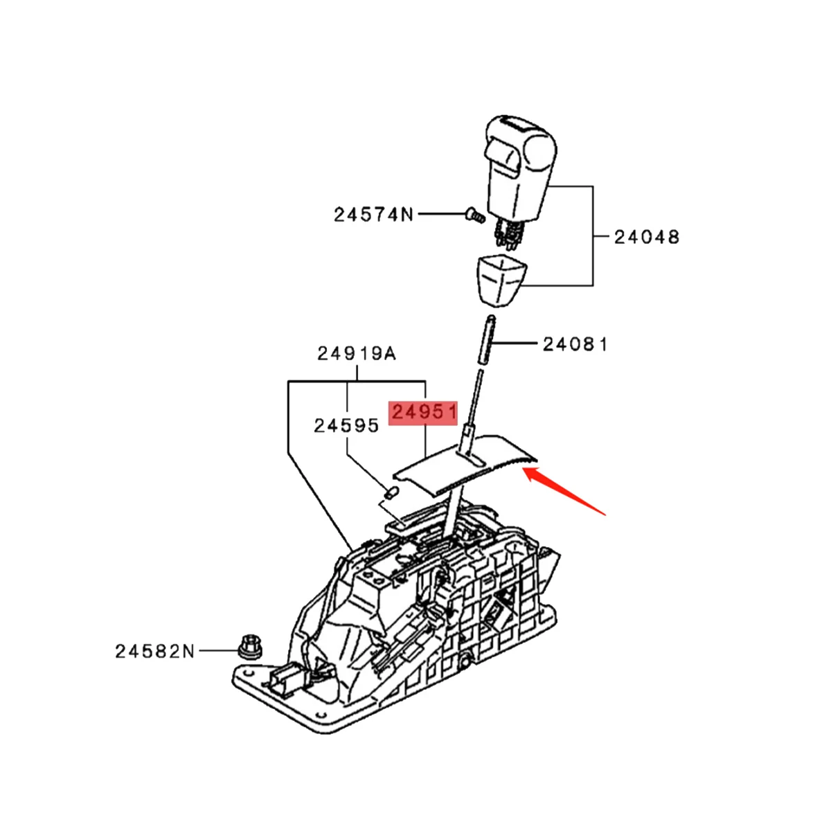 

5 шт. 2420A043 A/T рычаг переключения передач для Mitsubishi Montero Sportero Pajero Sport 2005-2015 2420A129