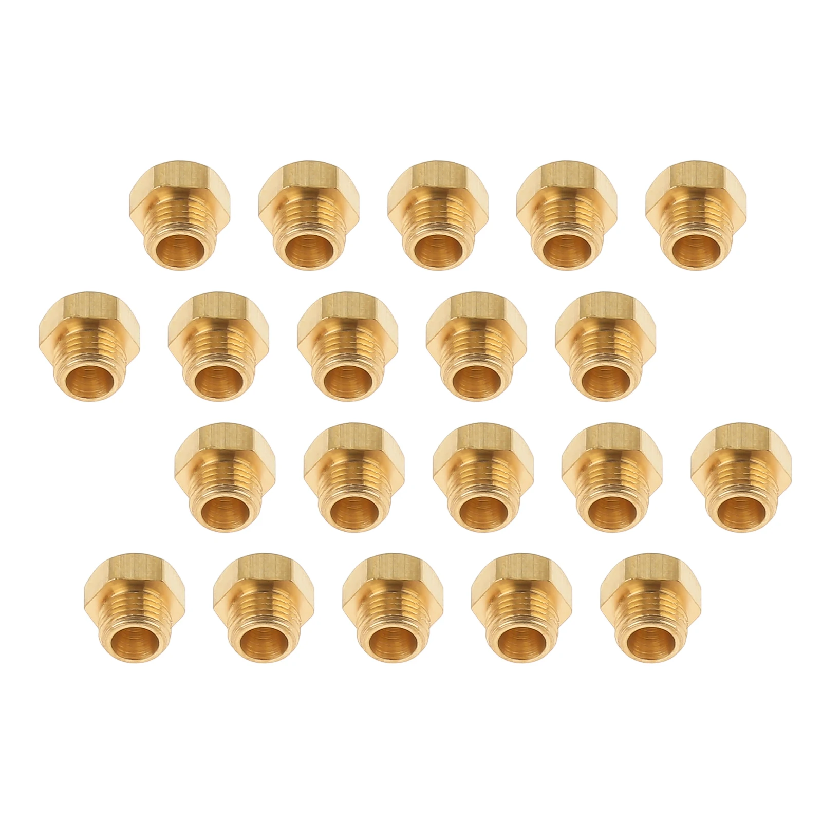 M5x0.5mm/0.68mm Brass Jet Nozzles for Propane LPG Gas Pipe Water Heater DIY Burner Parts LP Gas Conversion Kit 20Pcs