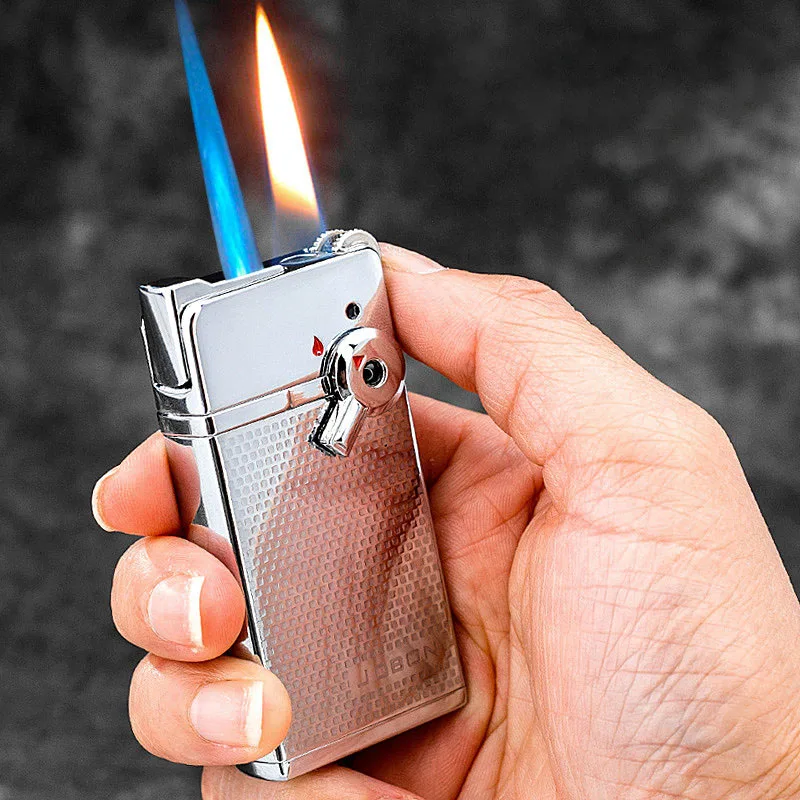 

JOBON Dual Fire Windproof Inflatable Turbo Gas Lighter Outdoor Metal Barbecue Cigar Large Firepower Lighter Men's High end Gifts