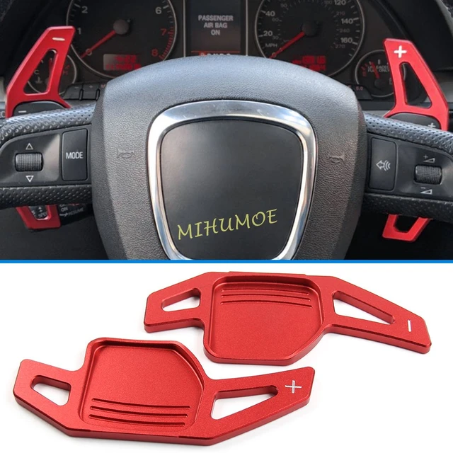 For Audi A3 A4 A5 A6 A7 Car Red Aluminium Steering Wheel Paddle