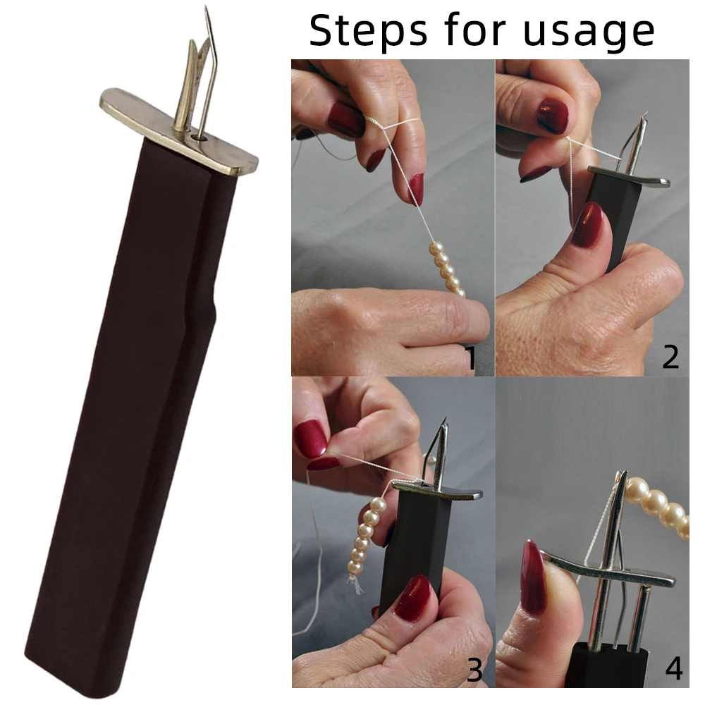 New Beading String Knotting Tool Secure Knots Stringing Rosary Beading Knotting Tie Tools Bead Needle For Pearls Jewelry Making