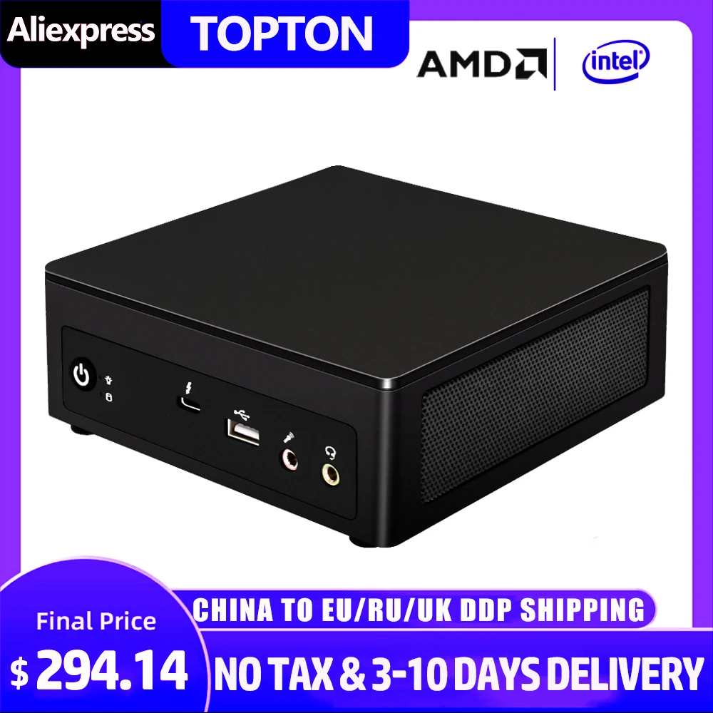 Topton NUC V400 Мини ПК i7 1165G7 i5 1135G7 i3 1115G4 Thunderbolt 4 Windows 11 2 * DDR4 NVMe SSD игровой компьютер HDMI DP 8K