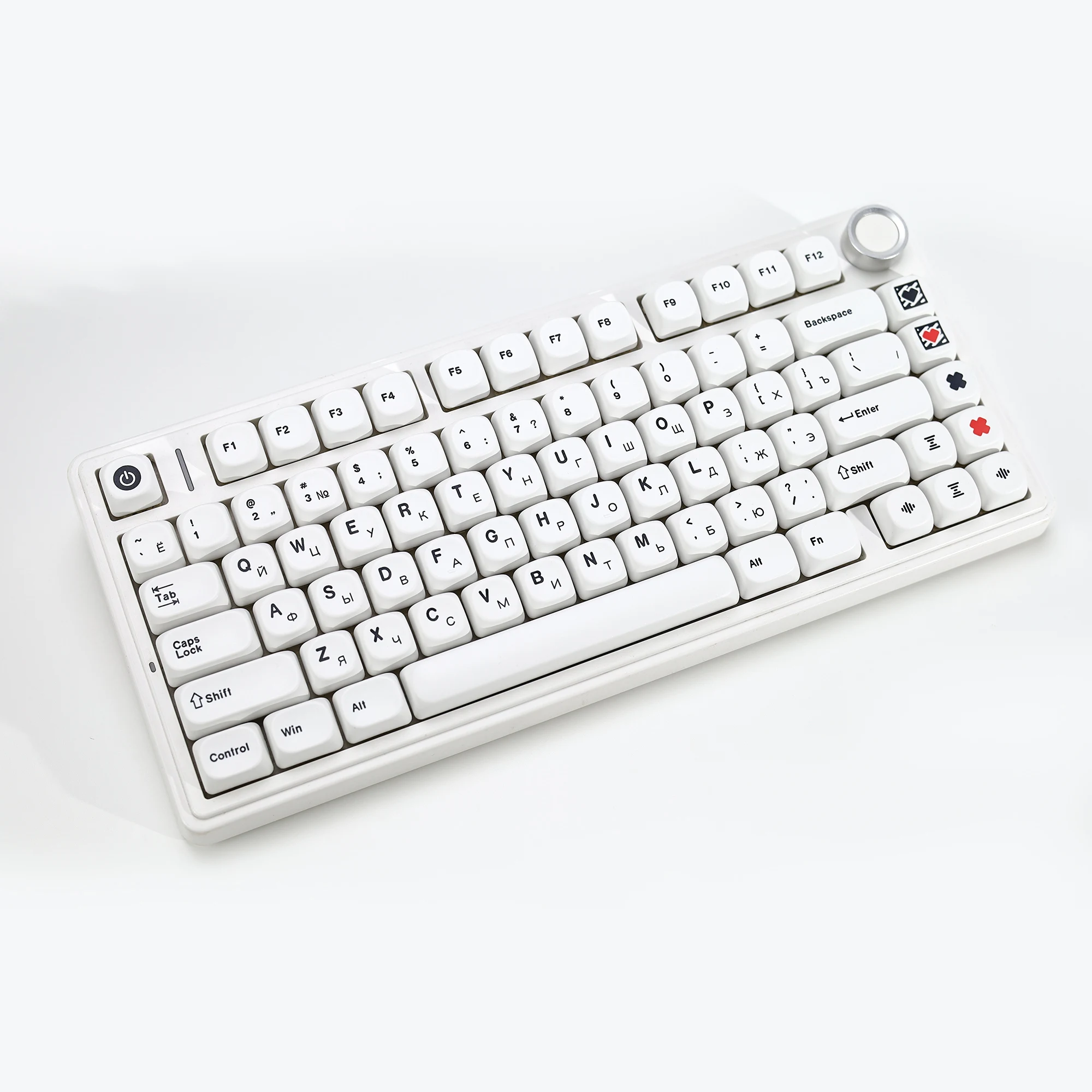 KBDiy 러시아어 일본어 키캡 GMK 미니멀 화이트 테마 PBT 레트로 키캡 체리 MX 스위치 60 DIY 기계식 키보드 게임용