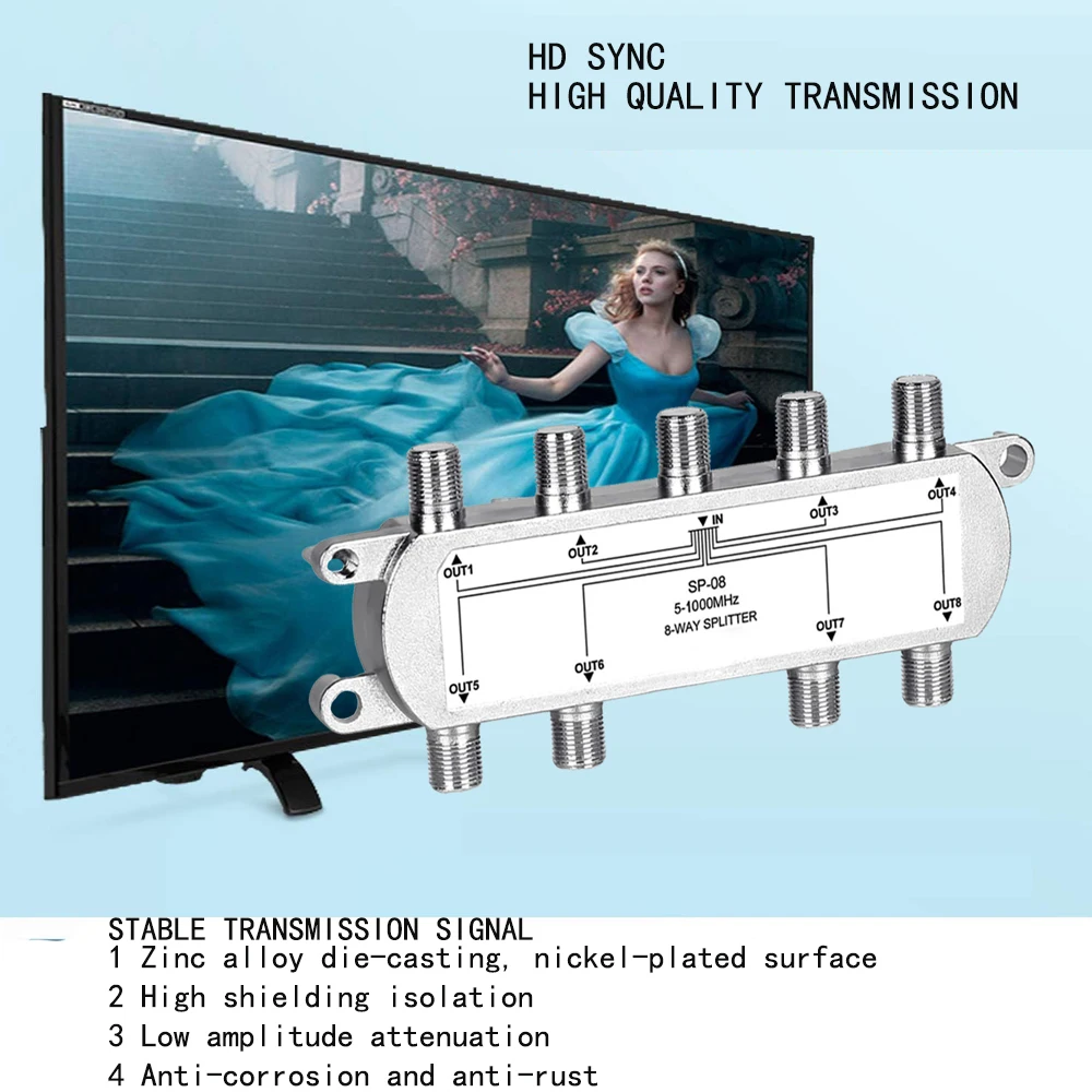8 Way Port diplexer sat TV Signal Satellite Sat Coaxial Diplexer Combiner Splitter Cable Switch Switcher TV Signal Splitter tv splitter,satellite tv switch