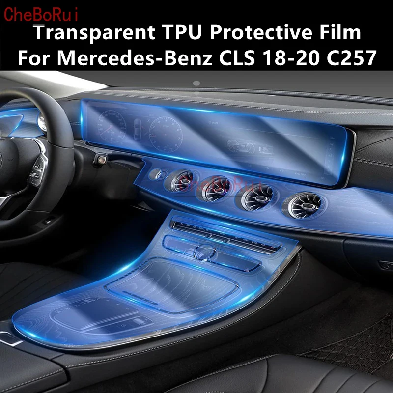 

Для Mercedes-Benz CLS 18-20 C257 Автомобильная интерьерная центральная консоль прозрачная фотопленка для ремонта от царапин