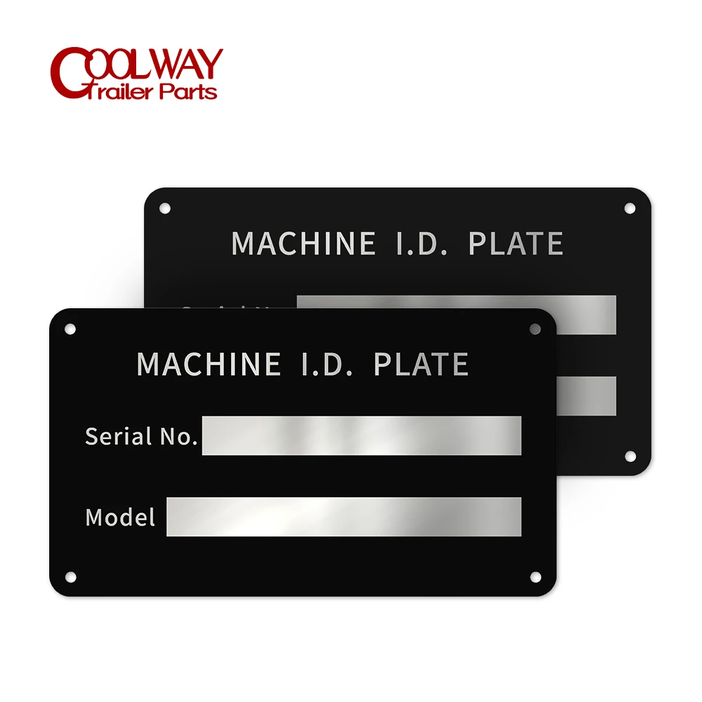 Machine Equipment Aluminum Plate Tag Serial Model ID Number