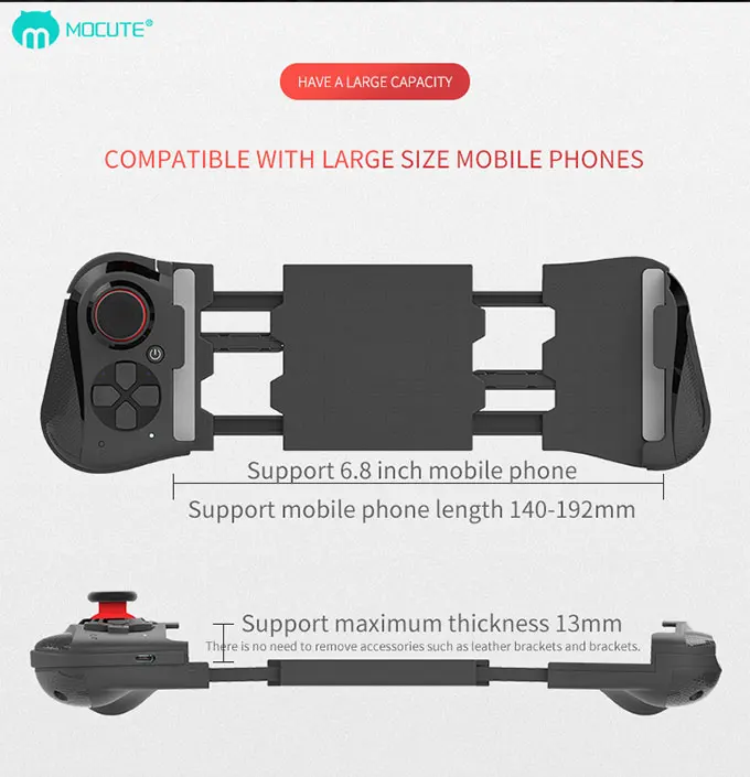 Mocute Gamepad 058 PUBG Controller For Cellphone Android Wireless Telescopic Joysticks For iPhone IOS13.4